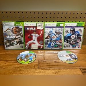 XBOX 360 Madden 13 & 25, MLB2k13, Skate, Minecraft, NCAA 14 games (7 games)